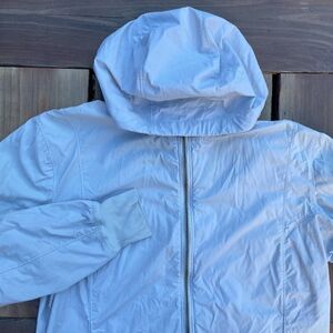 Black Diamond Women's Sz Medium Gray Lightweight Stretch Hooded Jacket Climbing
